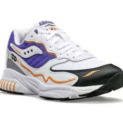 Hombre Saucony Grid*3D Grid Hurricane White / Purple