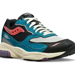 Hombre Saucony Grid*3D Grid Hurricane Midnight Swimming Green / Black