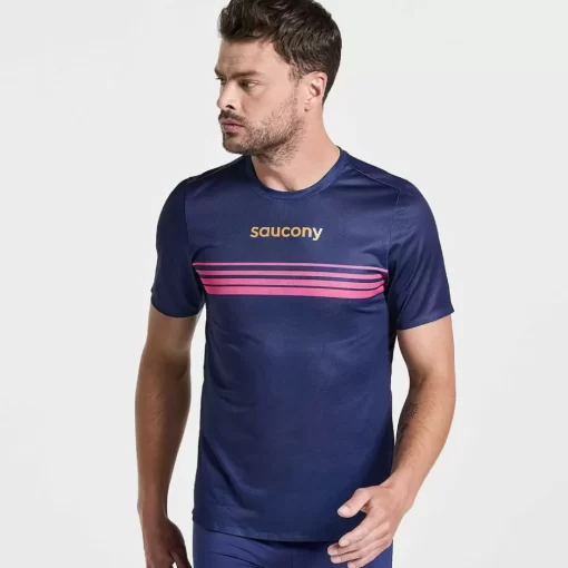 Hombre Saucony Camisetas*Hombre Elite Short Sleeve Sodalite