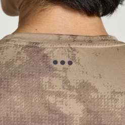 Hombre Saucony Camisetas*Hombre Explorer Short Sleeve Pewter Tie-Dye Print
