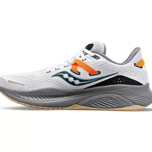 Hombre Saucony Estabilidad*Hombre Guide 16 White / Gravel