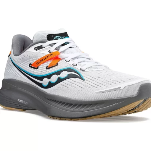 Hombre Saucony Estabilidad*Hombre Guide 16 White / Gravel