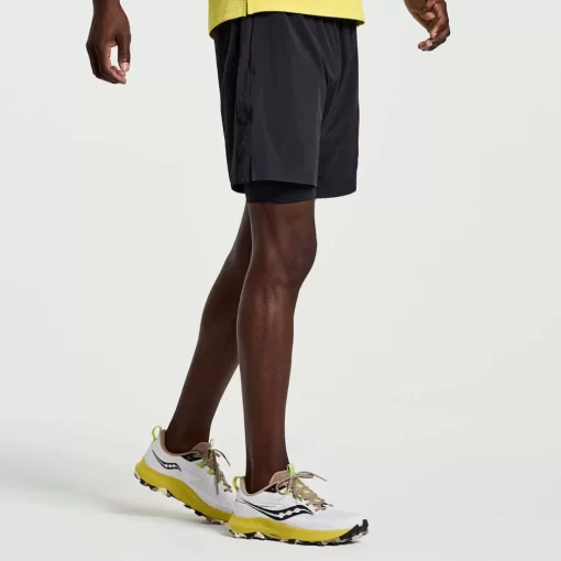 Hombre Saucony Mallas Y Shorts*Hombre Outpace 7" 2-In-1 Short Black