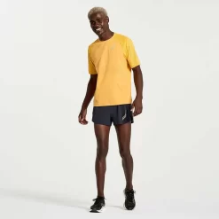 Hombre Saucony Camisetas*Hombre Pinnacle Short Sleeve Blazing Orange