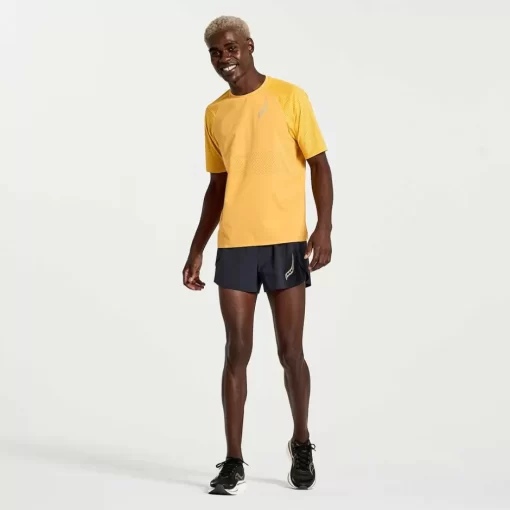 Hombre Saucony Camisetas*Hombre Pinnacle Short Sleeve Blazing Orange