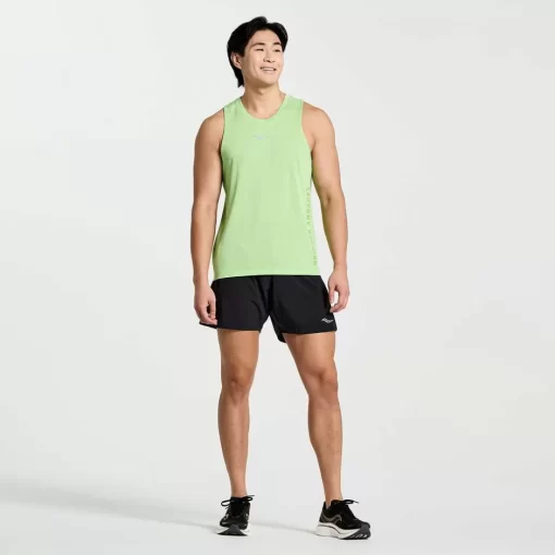Hombre Saucony Camisetas*Hombre Stopwatch Graphic Singlet Invader Heather Graphic