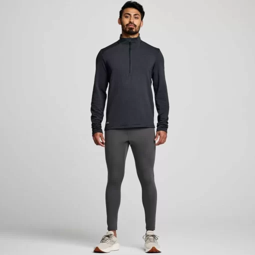 Hombre Saucony Chaquetas & Chalecos*Hombre Triumph 3D 1/2 Zip Black Heather