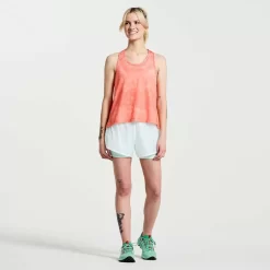Mujer Saucony Camisetas*Mujer Elevate Tank Top Zenith Tie-Dye Print