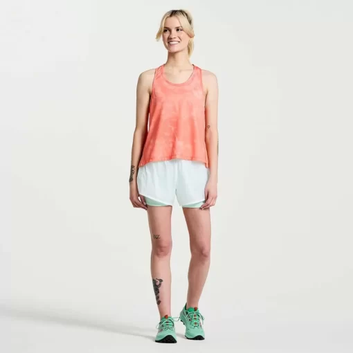 Mujer Saucony Camisetas*Mujer Elevate Tank Top Zenith Tie-Dye Print
