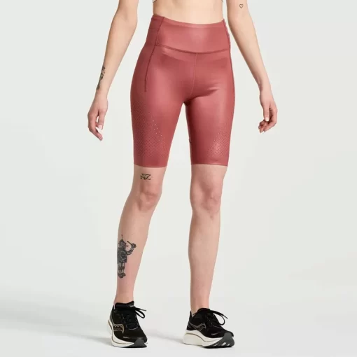 Mujer Saucony Mallas Y Shorts*Mujer Pinnacle 8" Tight Short Apple Butter