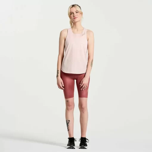 Mujer Saucony Camisetas*Mujer Pinnacle Tank Sepia Rose