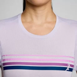 Mujer Saucony Camisetas*Mujer Stopwatch Graphic Short Sleeve Mauve Graphic