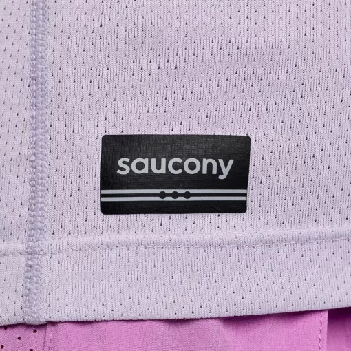 Mujer Saucony Camisetas*Mujer Stopwatch Graphic Short Sleeve Mauve Graphic