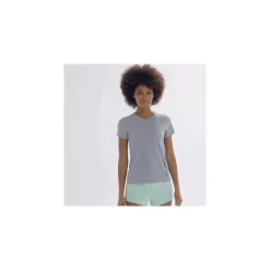 Mujer Saucony Camisetas*Mujer Stopwatch Graphic Short Sleeve Light Grey Heather Graphic