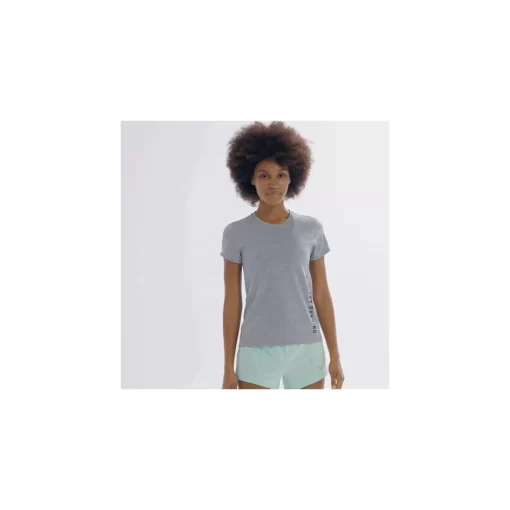 Mujer Saucony Camisetas*Mujer Stopwatch Graphic Short Sleeve Light Grey Heather Graphic
