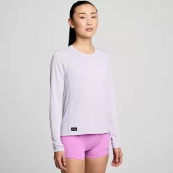 Mujer Saucony Camisetas*Mujer Stopwatch Long Sleeve Mauve