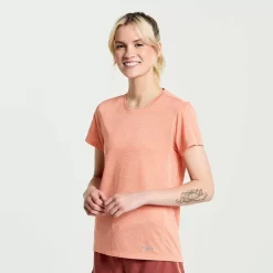 Mujer Saucony Camisetas*Mujer Stopwatch Short Sleeve Zenith Heather
