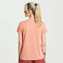 Mujer Saucony Camisetas*Mujer Stopwatch Short Sleeve Zenith Heather