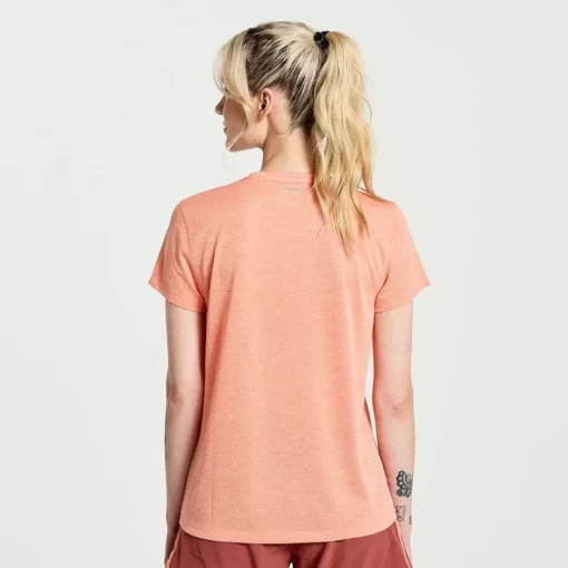 Mujer Saucony Camisetas*Mujer Stopwatch Short Sleeve Zenith Heather