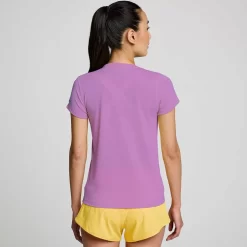 Mujer Saucony Camisetas*Mujer Stopwatch Short Sleeve Grape Heather