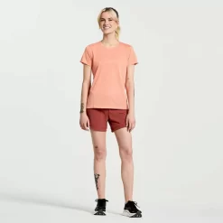 Mujer Saucony Camisetas*Mujer Stopwatch Short Sleeve Zenith Heather