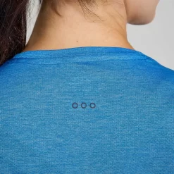 Mujer Saucony Camisetas*Mujer Stopwatch Short Sleeve Bluelight Heather