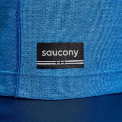 Mujer Saucony Camisetas*Mujer Stopwatch Short Sleeve Bluelight Heather