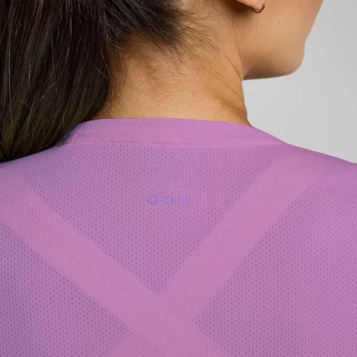 Mujer Saucony Camisetas*Mujer Stopwatch Short Sleeve Grape Heather