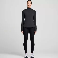 Mujer Saucony Chaquetas & Chalecos*Mujer Triumph 3D 1/2 Zip Black Heather