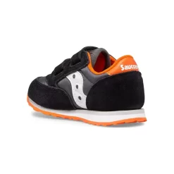 Ninos Saucony Nino*Ninos Pequenos Baby Jazz Hook & Loop Sneaker Black / Grey / Orange